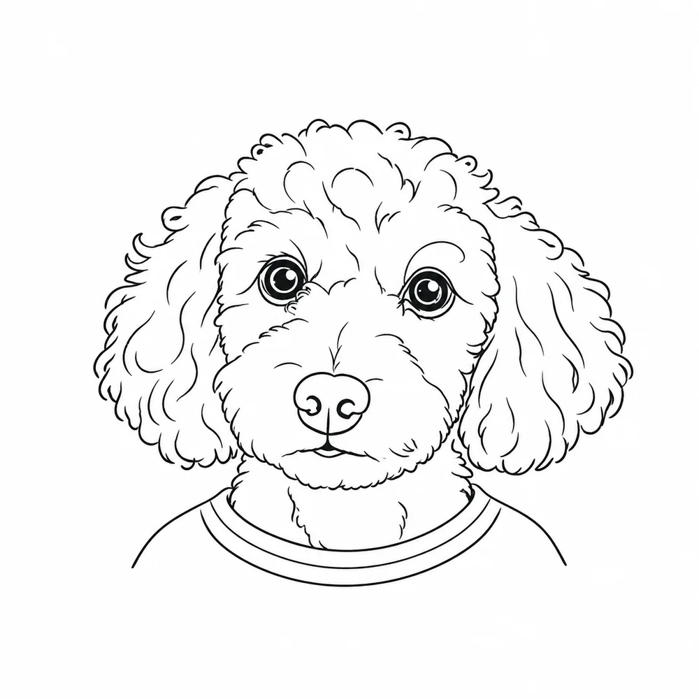 Claudette, a simple outline drawing